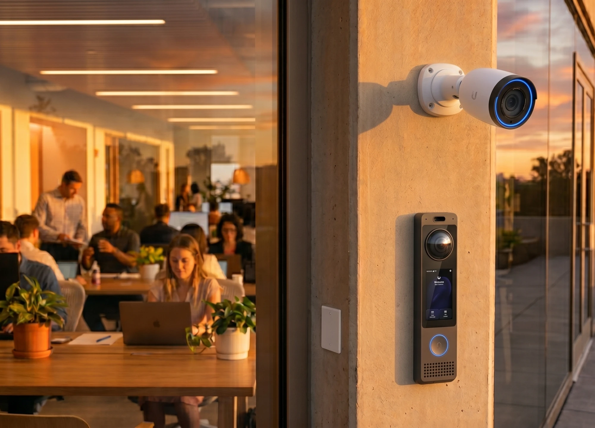 Cámara de seguridad y videoportero instalados por MonTech